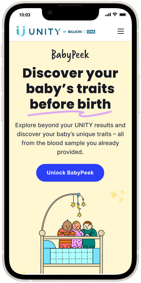 BabyPeek landing screen